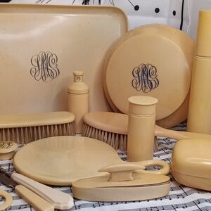 Vintage Vanity Set with Monogram